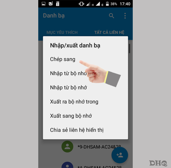 Chọn chép sang